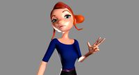3D Cartoon Teenage Girl