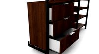 Modern open wardrobe