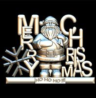 Merry Christmas, Santa Claus STL File for CNC Router 3D model