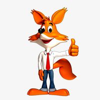 Fox in jeans