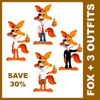 Fox + 3 outfits
