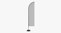 Promo Flag Feather Straight 350cm with Water Bag