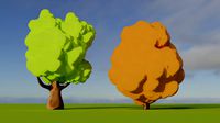 Stylized Cartoon Trees