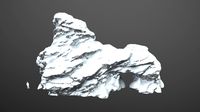 Realistic Snow Arch Rock