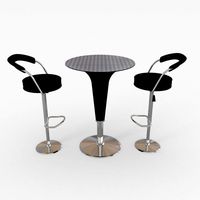 Cocktail table and barstool