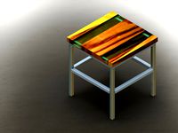 woden glass metol table