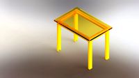 Yellow Plastic Table