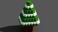 Xmas Tree Voxel - 3