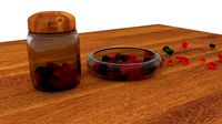 vase with candies