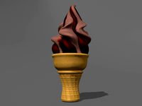 Icecream Cone 3 with chocolate