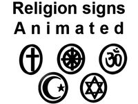 Religion signs animated