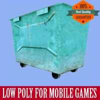 Street Rubbish Bin Game Ready Mobile With Lods