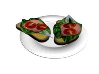Bread with vegetable