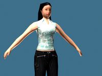 Sportive Girl (Low Poly)