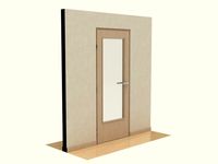 Wooden door d12 3D Model