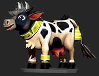 Four Cow Skins Sculpted in ZBrush