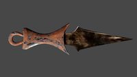 Western-African Bronze Dagger 3d model