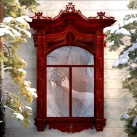 CARVED WOODEN WINDOW
