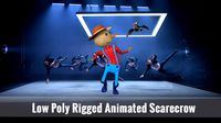 Low Poly Rigged Animated Scarecrow
