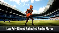 Low Poly Rigged Animated Rugby Player