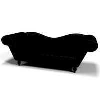 Tufted leather sofa