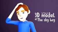 boy character cartoon in cute style with Rigging