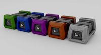 SciFi container with five textures Low-poly