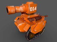 Orange tank Low-poly