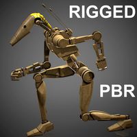 Star Wars Battle Droid Maya RIG