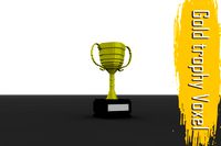 Voxel Gold Troph low-poly