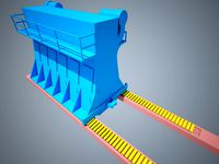 Device for loading and unloading of non-rigid CME roller tracks
