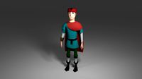 Low-poly character Trader