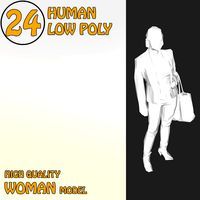 High Quality Human 24 Low Poly