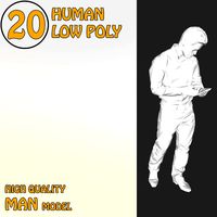 High Quality Human 20 Low Poly