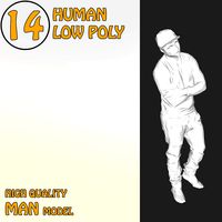 High Quality Human 14 Low Poly