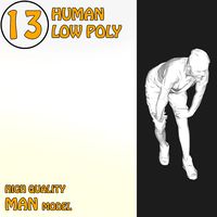 High Quality Human 13 Low Poly