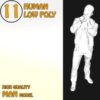 3D High Quality Human 11 Low Poly
