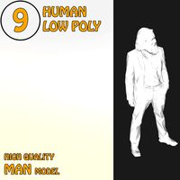 3D High Quality Human 9 Low Poly