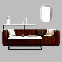 Sofa Forte Channeled Saddle Leather Extra Large