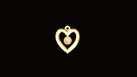 Heart Pendant w Bezel