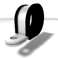 Steel clamp with rubber protection