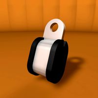 Steel clamp with rubber protection