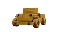 Old wooden toy jeep