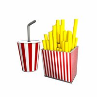Fast Food Set - French Fries and Drink