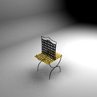 compact metal chair