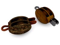 Double becket sailing block (pulley)