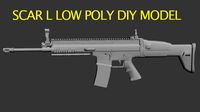 SCAR L low poly DIY