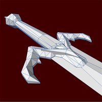 force edge sword_lowpoly_textured