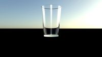 Clear glass cup