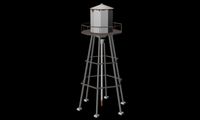 Low Polygon Metal Water tower Polytope